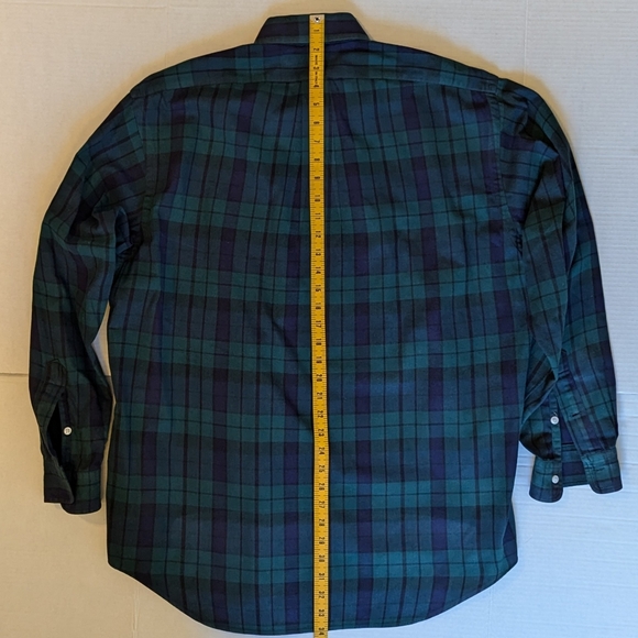 Ralph Lauren Blaire 100% Cotton Long Sleeve Black Watch Plaid Shirt - Picture 5 of 11